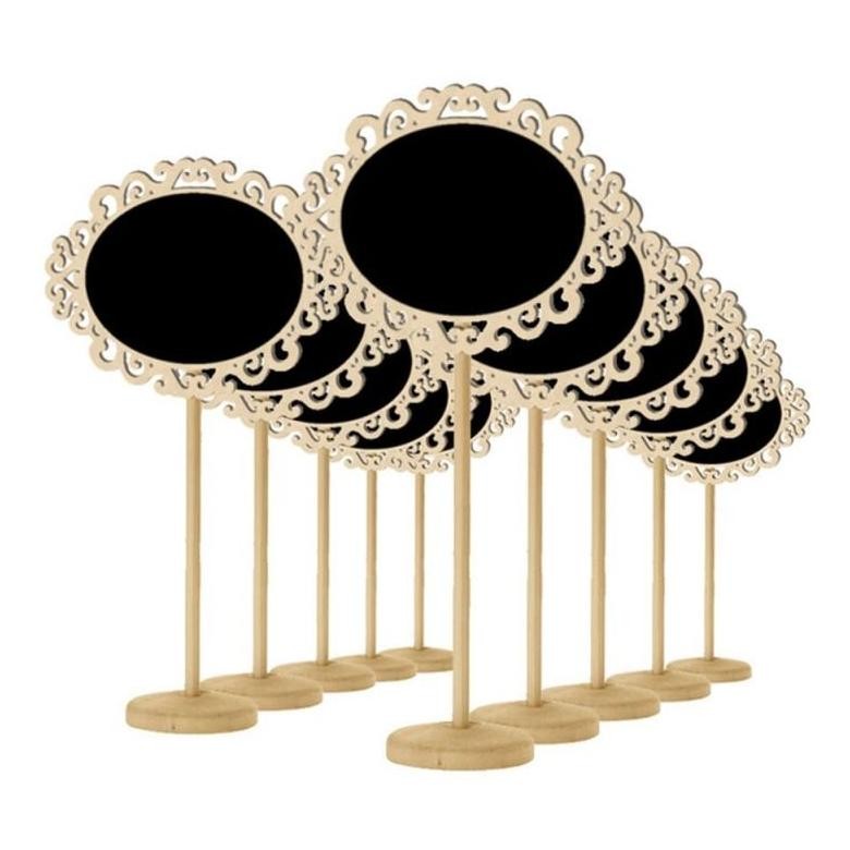 

Premium 10pcs 8inch Papan Tulis Kapur Kecil Blackboard Mini Chalkboard Mini Bahan Kayu Papan Kapur Menu Cafe / Papan Reserved High Quality