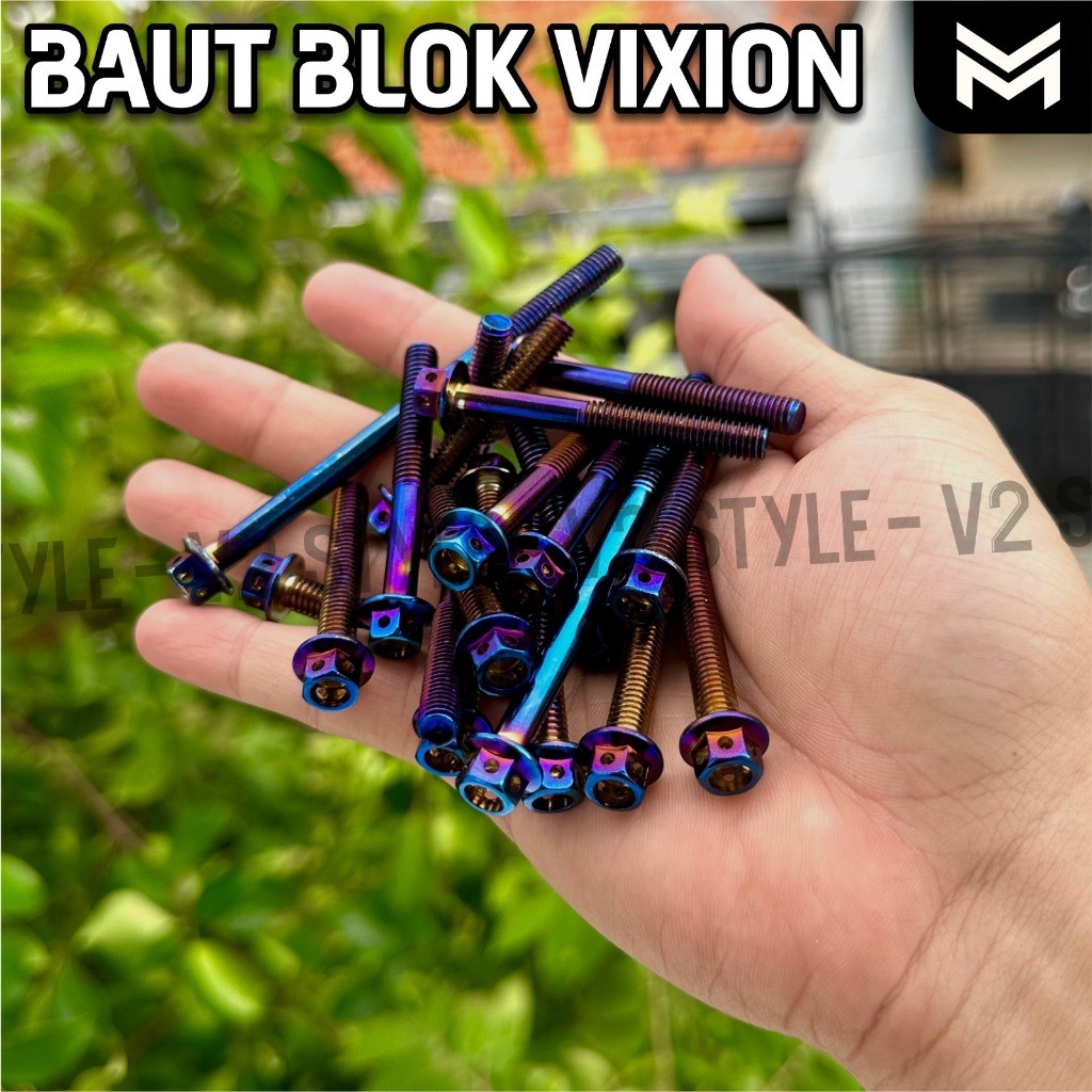 Baut Probolt Bak Kalter Blok Mesin Vixion Old Nvl Nva R 2021 Mxking 150 r Original KANAN DAN KIRI