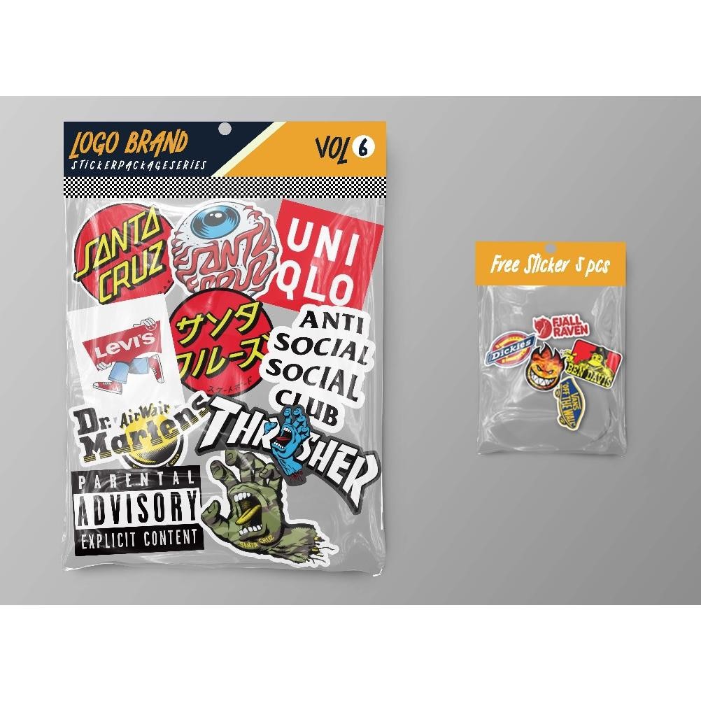 

STICKER PACK BRAND STIKER AESTHETIC STIKER LOGO CASE STICKER TUMBLER HP LAPTOP VOL 6