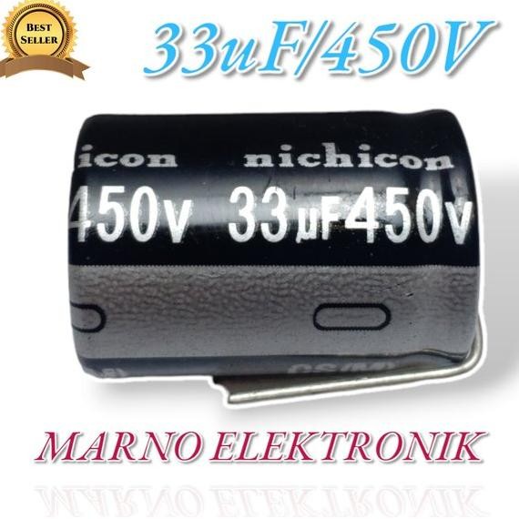 ELCO CAPASITOR 33UF 450V 33 UF 450 V 33 MIKRO KAPASITOR VOLT