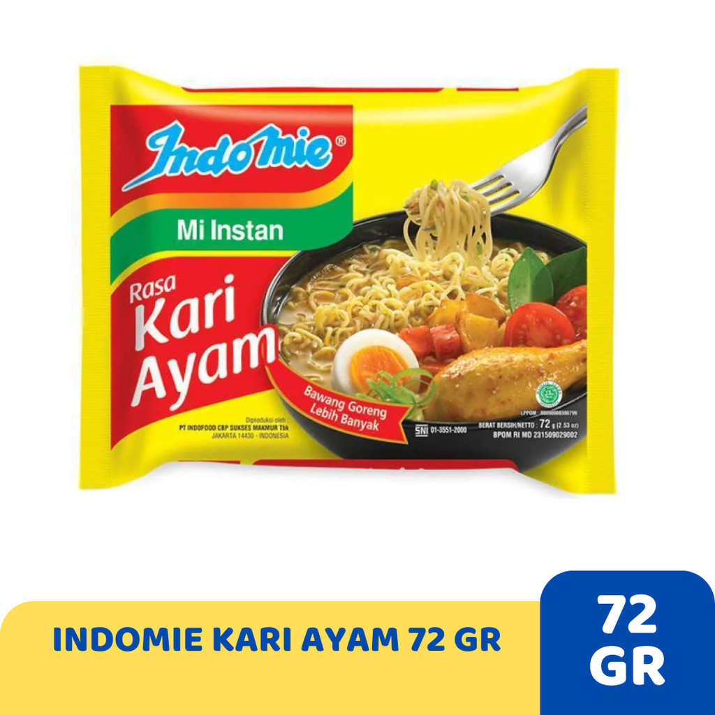 

INDOMIE KARI AYAM 72 GR MIE REBUS