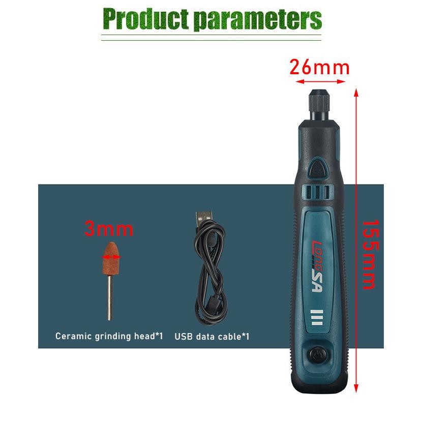 Gergaji, Mesin Pemotong, & Gerinda Bor Mini Grinder Set Tuner / Aksesoris Mesin Ukir Poles Gerinda L