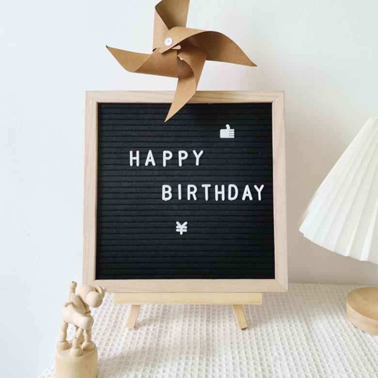 

Premium 25cm Letter Board Baby Set Lengkap Papan Huruf Cafe Papan Nama Bayi Felt Letter Board Changable Diy High Quality
