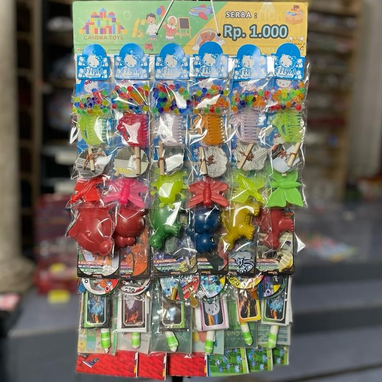 Mainan Renteng Renceng Serba 1000 Isi 60 Pcs / Paket Usaha Mainan Murah Grosir Stok Baru