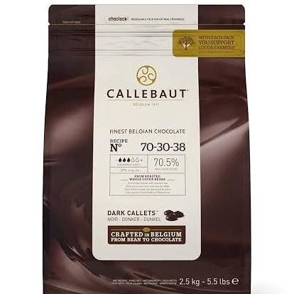 

Callebaut Dark Chocolate Callets Button Couverture 70 70.,5% 200 Gr