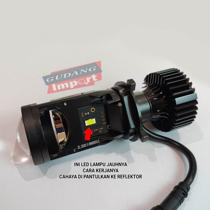 Lampu Led Mobil Motor Mini Projector Projie H4 Mp30X