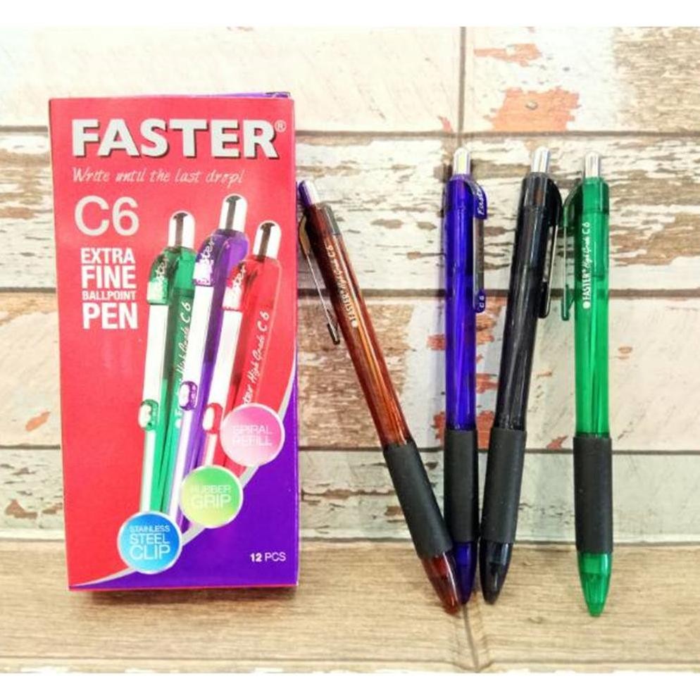 

er-23 Pulpen Faster C6 (12 pcs) Terlaris