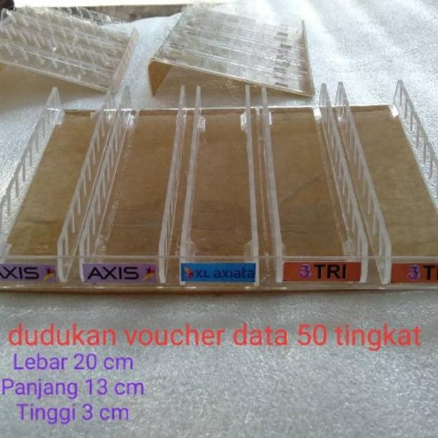 

gq-68 Dudukan pajangan kartu/voucher pulsa/kuota 50 slot Premium
