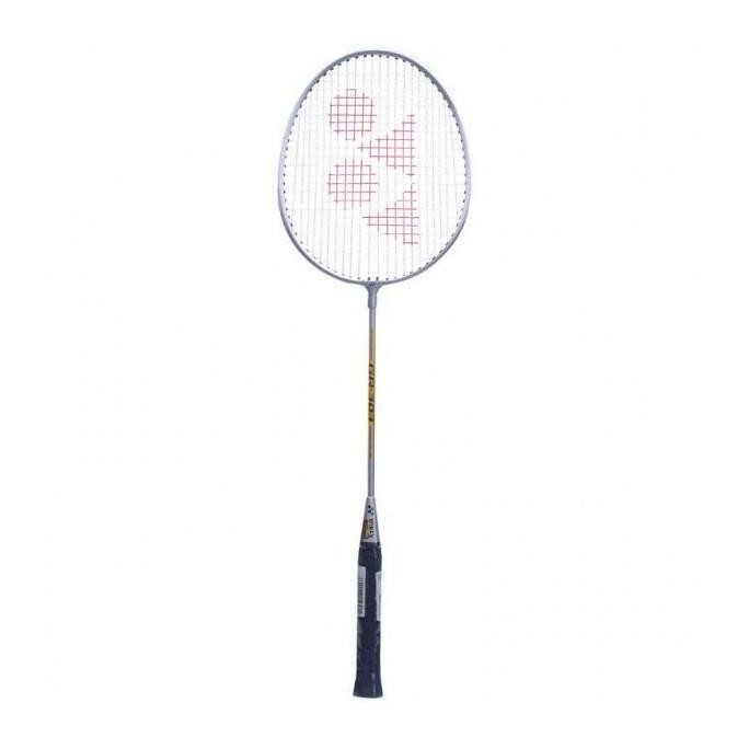 rq-56 Yonex Badminton Racket GR 303 Silver Termasuk Senar Plus Cover Berkualitas