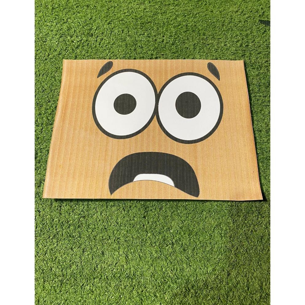 

er-79 Stiker kepala kardus ganteng 1 set 4 pcs Terlaris