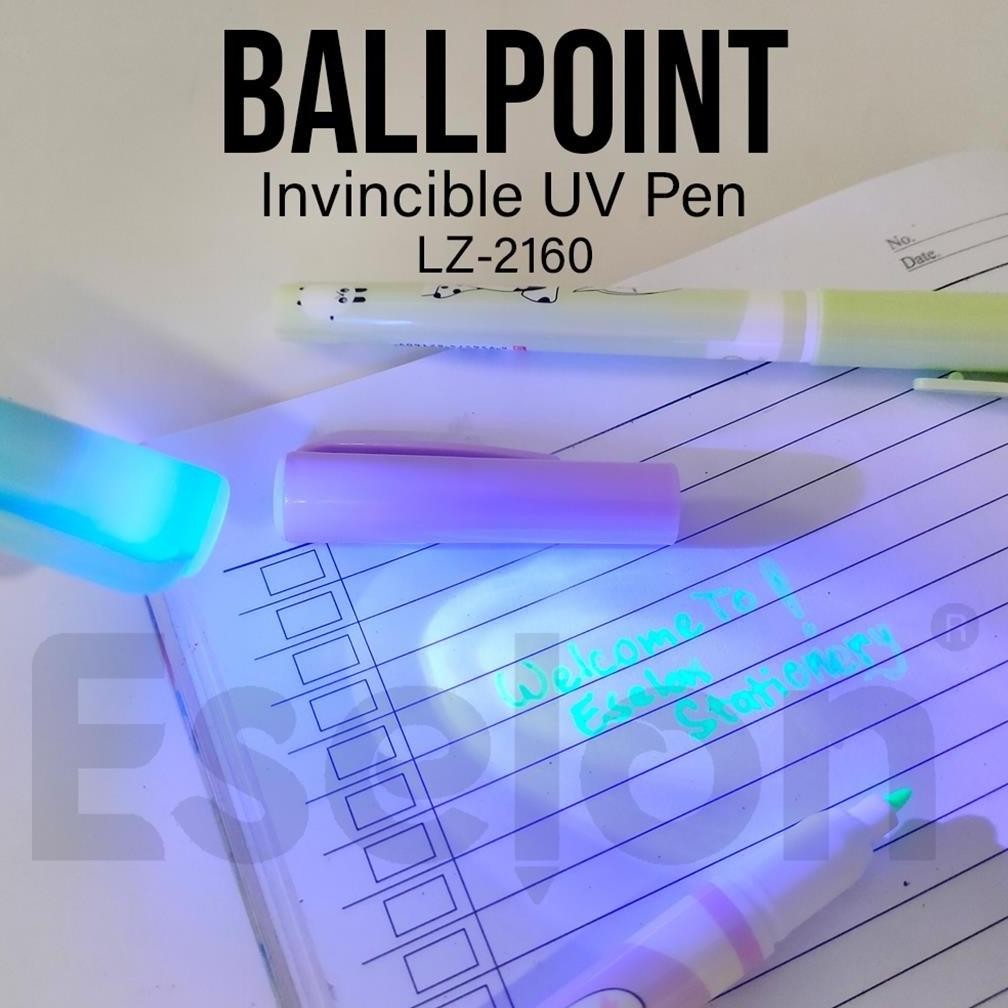 COD [ES.JKT] 12pcs Pulpen Lampu Ajaib / Invisible Pen Senter UV 2160 Berkualitas
