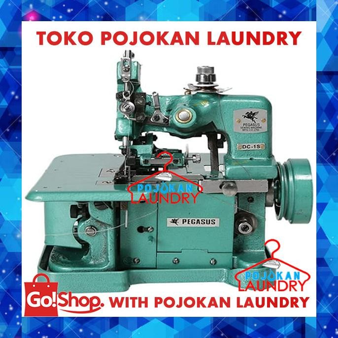 New Mesin Jahit Obras 3 Benang Pegasus Dc - 1S Full Set (Dinamo+Kaki/Meja)