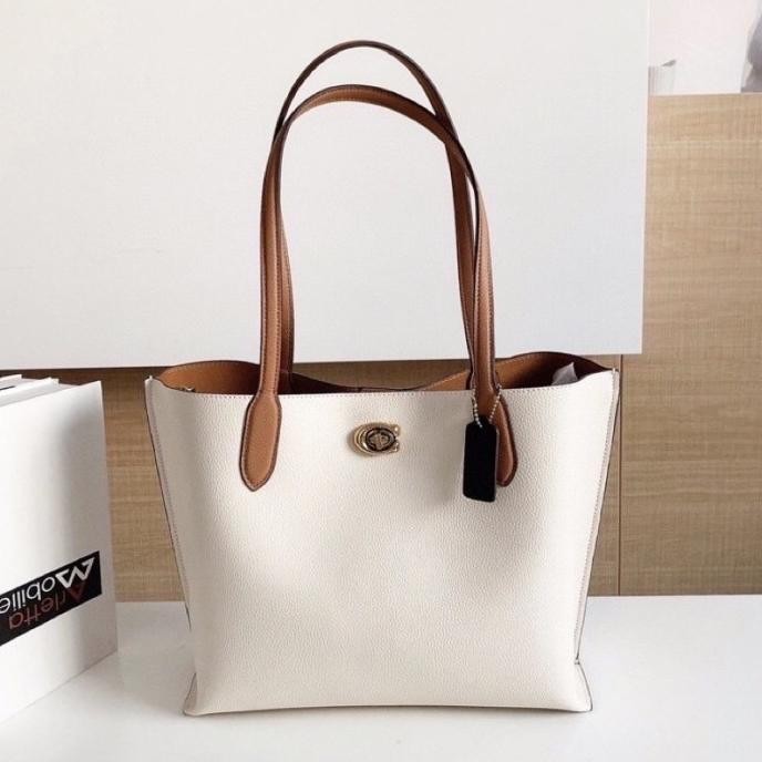 [Original] Coach Willow Tote In Colorblock Chalk Multi Tas Coach / Tas Coach Original / Coach Bag / 