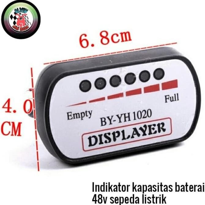 Indikator Kapasitas Baterai 48V Sepeda Listrik Throttle Sparepart Original