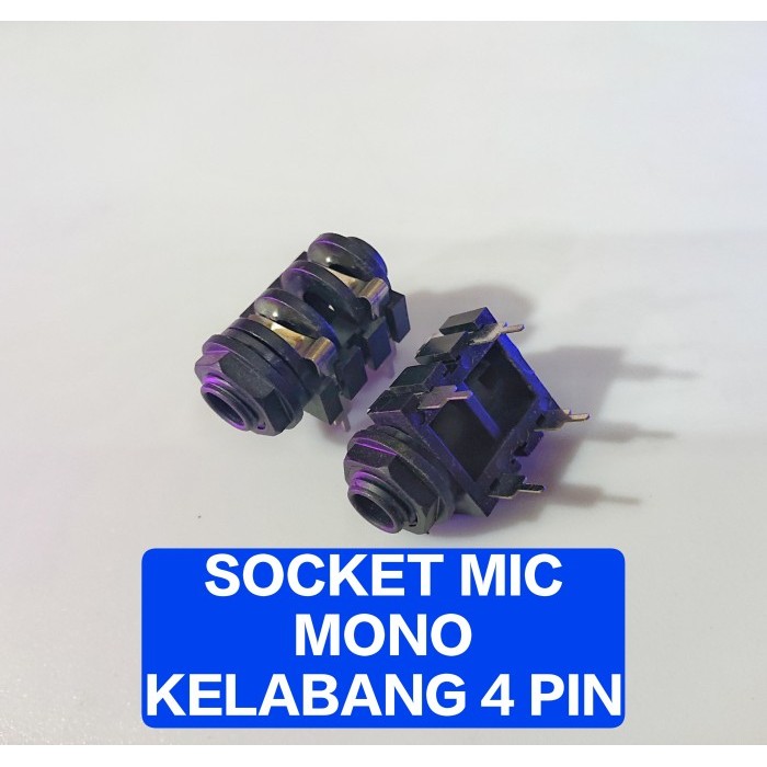 ~~~] Socket Mic Kelabang Mono 4 Pin Socket Akai Mono 4 Pin Kelabang Soket