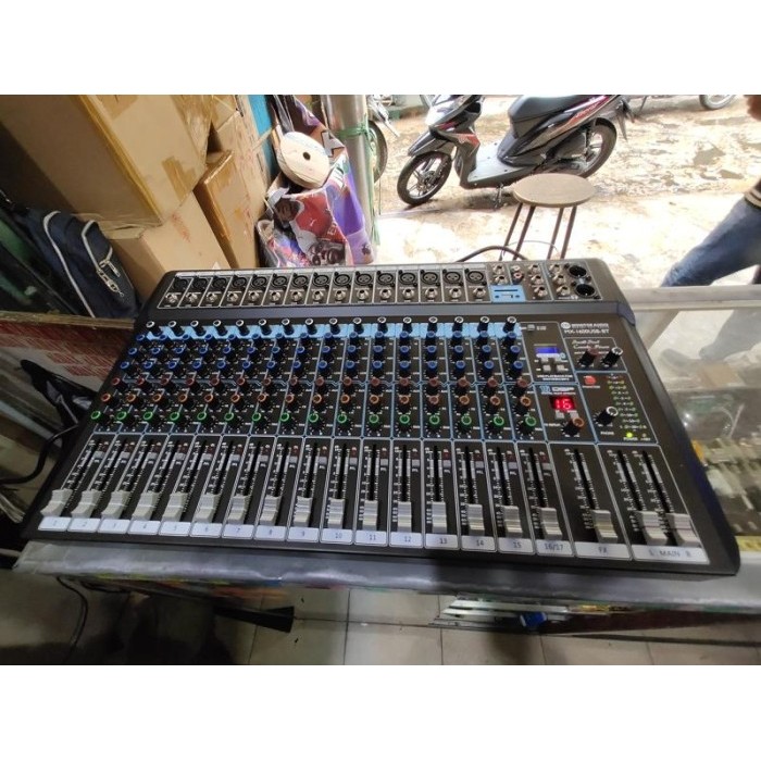 :=:=:=:=] Mixer Monitor Audio MX-1600 USB Bluetooth + Digital Efek