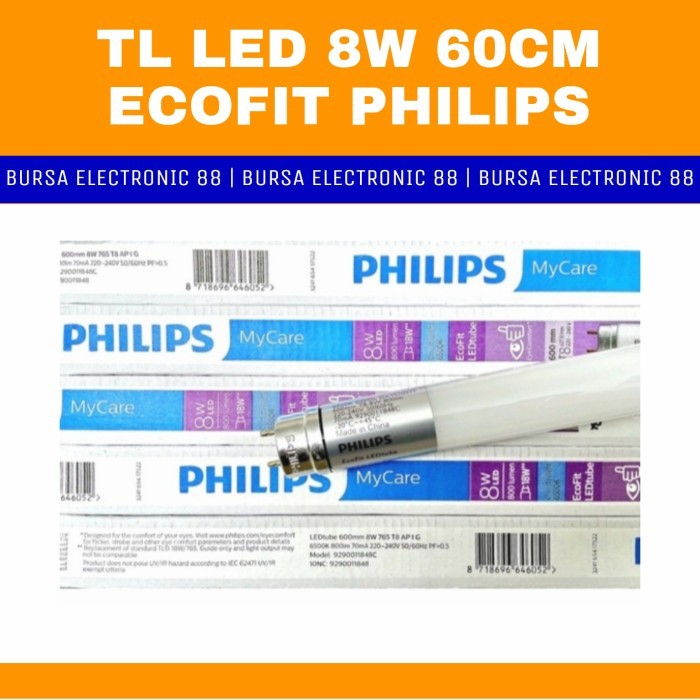 "'''] lampu philips led ecofit 8w 60cm T8 TL LED Philip