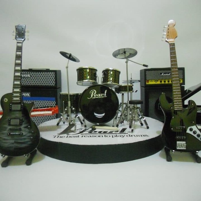 BERGARANSI miniatur alat musik inte studio -