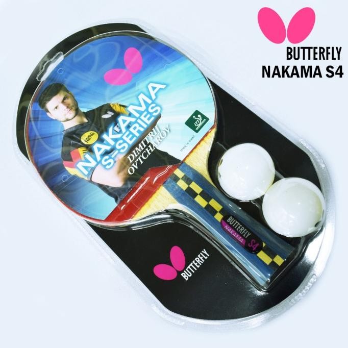 Bet Pingpong Tenis Meja Raket Pingpong Tenis meja Butterfly Nakama S4