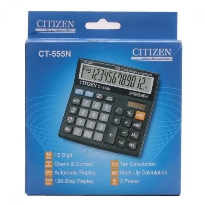 

io-98 CITIZEN CT 555N KALKULATOR CHECK CORRECT CALCULATOR DESKTOP CT555 N Viral
