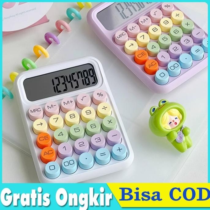 

asd-86 Calculator 12 Digit Kalkulator Meja Warna Macaron Colorful Lucu Murah
