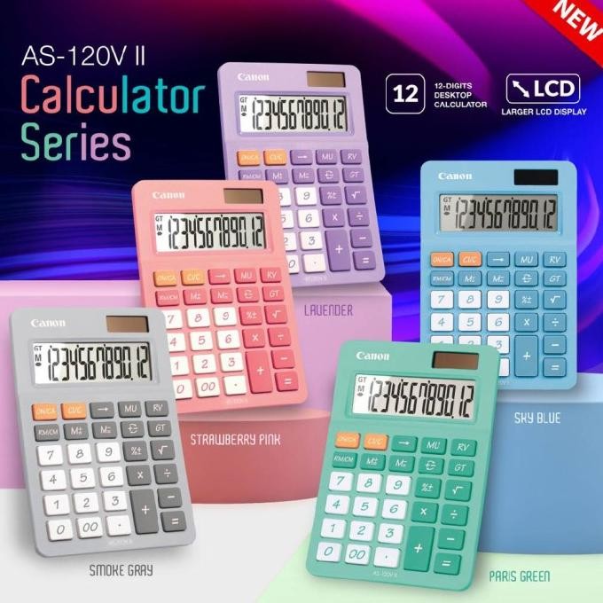 

PK32 Canon desktop calculator kalkulator AS 120V II ASA HB Terlaris