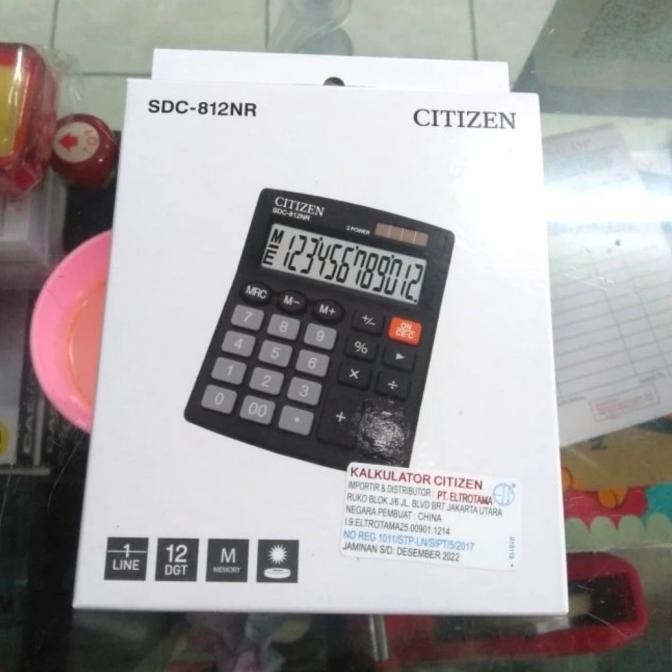 

gd-12 KALKULATOR CITIZEN SDC-812NR ORIGINAL Berkualitas