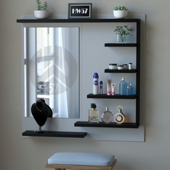 ] Rak Meja Rias Gantung rak make up Kosmetik Dinding Minimalis ambalan