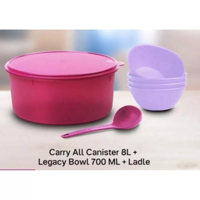 Tupperware Carry All Canister With Lade Toples Harlannewstore