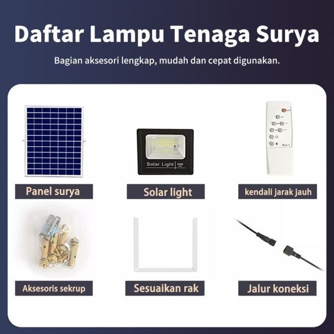 Lampu Sorot Solar Cell 100W - Lampu Tenaga Matahari 100W / Lampu Surya