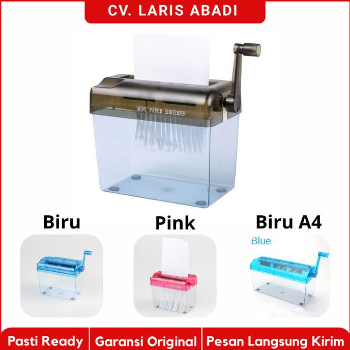 

Alat Penghancur Pencacah Kertas Manual Mini Paper Shredder 4.5L