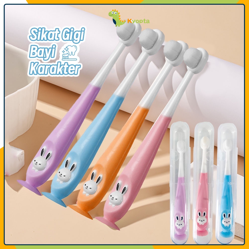 Kyopta Sikat gigi bayi lucu Sikat gigi bayi anak 1-12 tahun