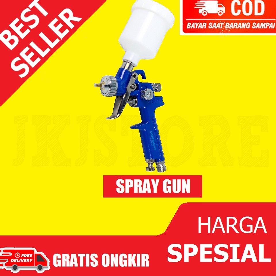 idIi7I2 Spray Gun Nozzle HVLP Airbrush 0.8mm Semprotan Professional Cat Tabung Atas Nozle