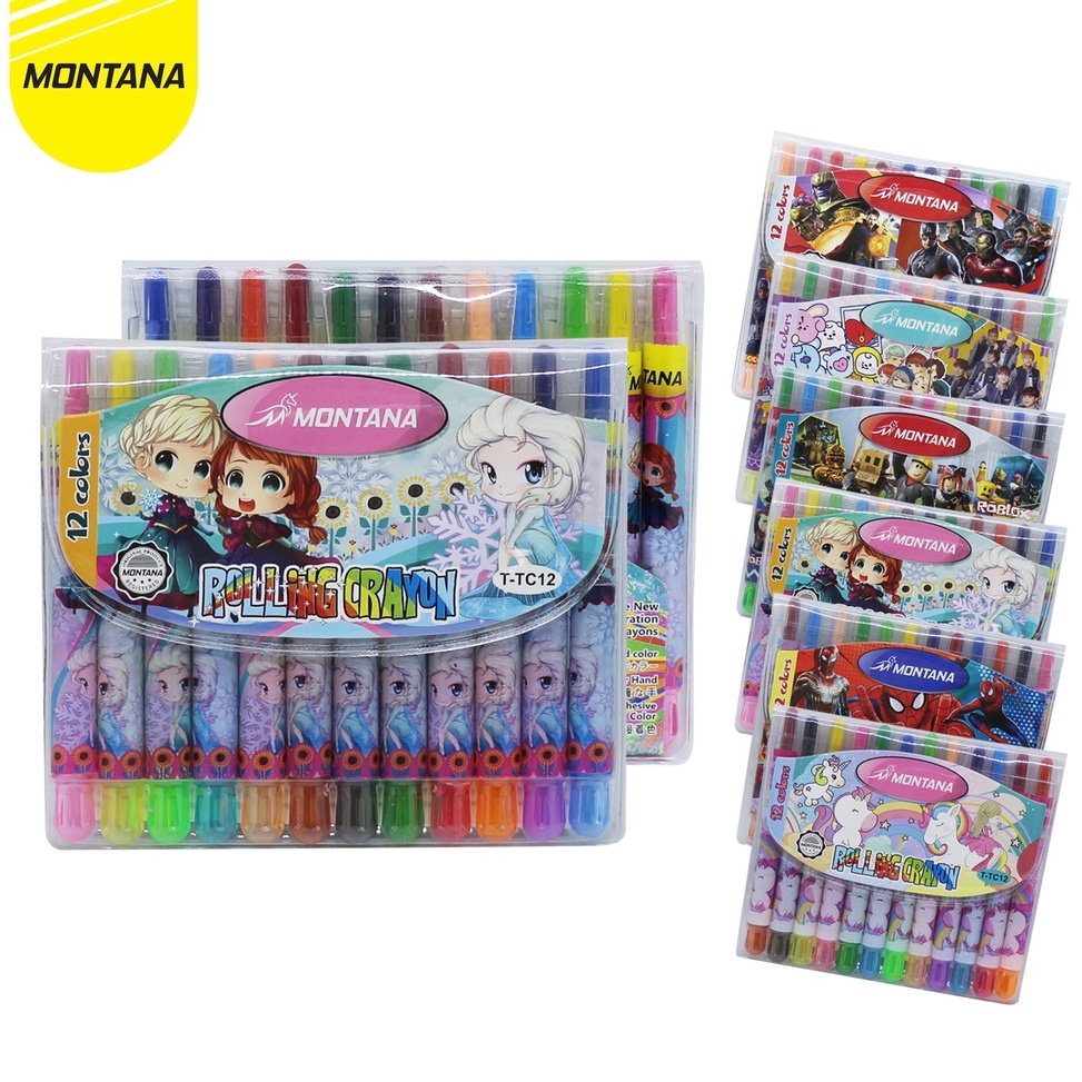 

✱Pasti Murah❄ MONTANA Twist Crayon / Krayon Putar Montana T-TC12 Mini / 12 Warna / Colors J39