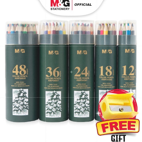 

➠Laris✼➭ JGK0T M&G Hexagon Color Pencil Tidak beracun Oil-based Pensil Warna Tidak Mudah Patah Tidak Beracun 12 Warna 18 Warna 24 Warna 36 Warna 48 Warna I69 Best