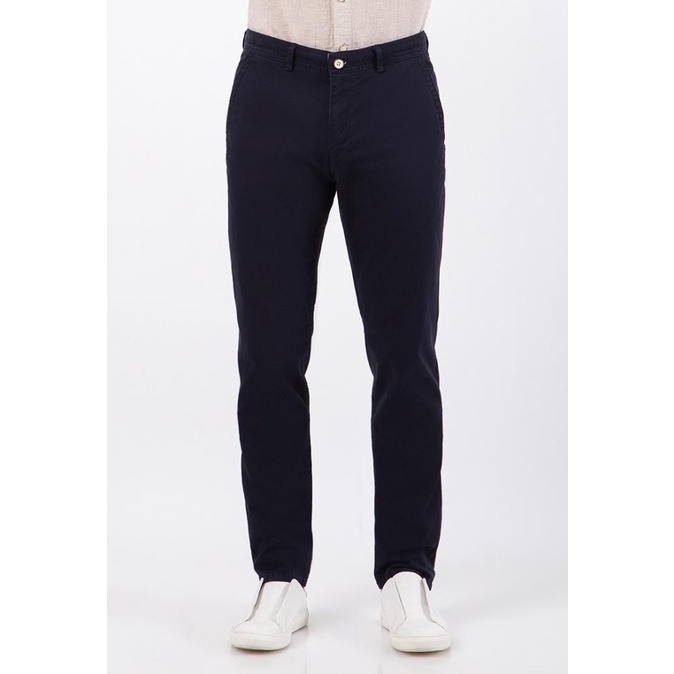 WOOD Slim Fit Cotton Stretch Chino Pants 2-OPIBSC519O031 Navy