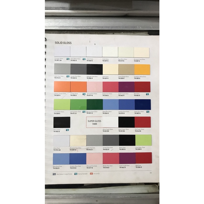 TACO HPL WARNA POLOS / SOLID COLOR / KODE G / D