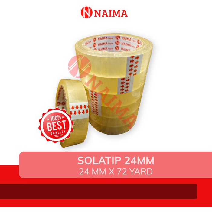 

[CODE BARANG 437RSQ] (6pcs) Isolasi / Selotip 1 inch x 72 YARD /Solasi / Solatip / Lakban Bening 24mm Naima Tape 160