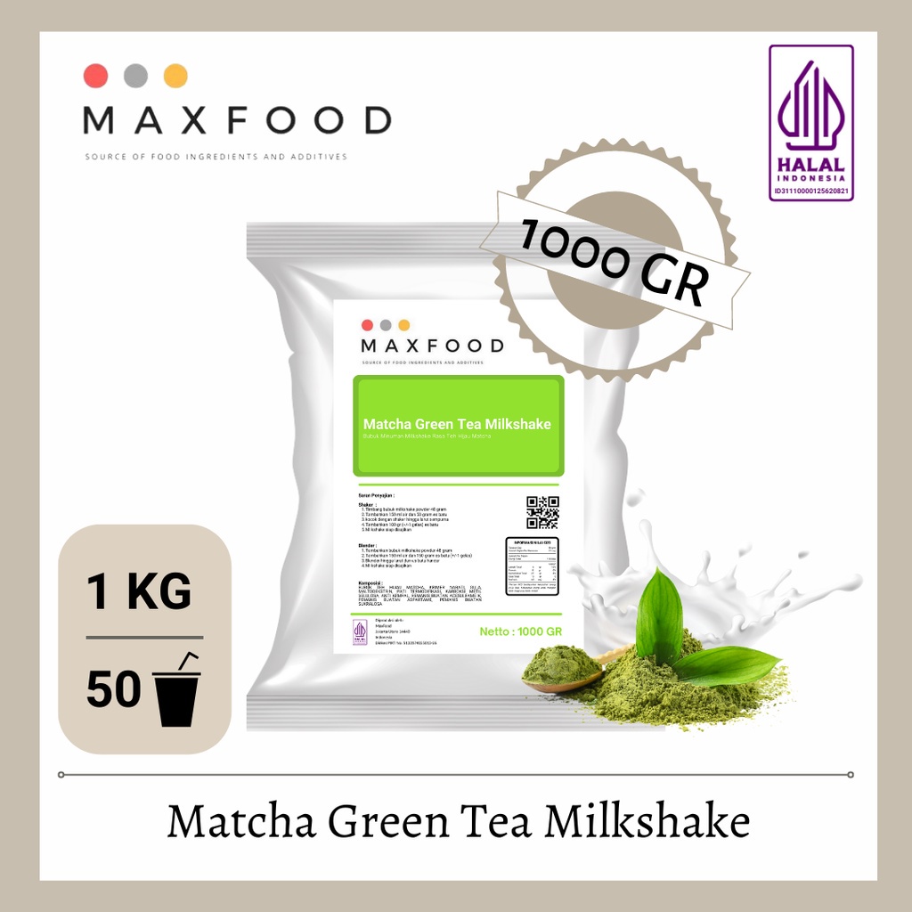 

Matcha Milkshake / Bubuk Minuman Milkshake Rasa Green Tea ( 1kg )