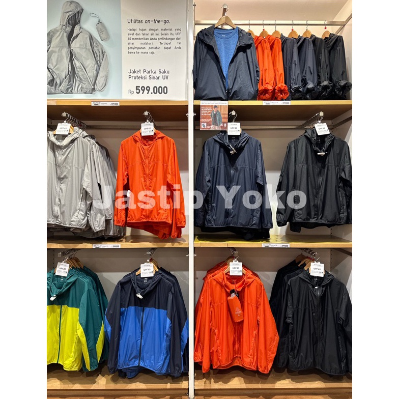 Terkini SALE PENAWARAN TERBATAS 11 - 17 AGUST MEN Jaket Parka Saku Proteksi Sinar UV Potongan 3D (Wa