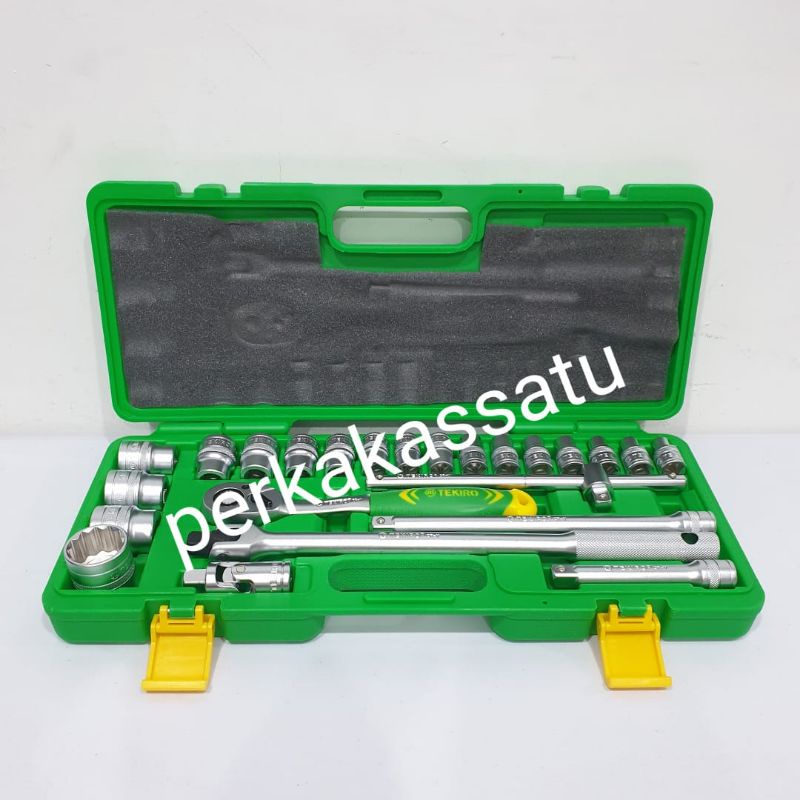 KUNCI MATA SOCK SET TEKIRO 24PCS 1/2" 8-32MM 12PT SOCKET SOK SHOCK