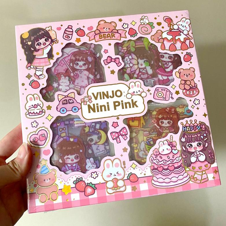 

Terbaik Stiker Masu 100 Lembar Nini Mochi Tea Time Lucu Sticker Korea Kkt