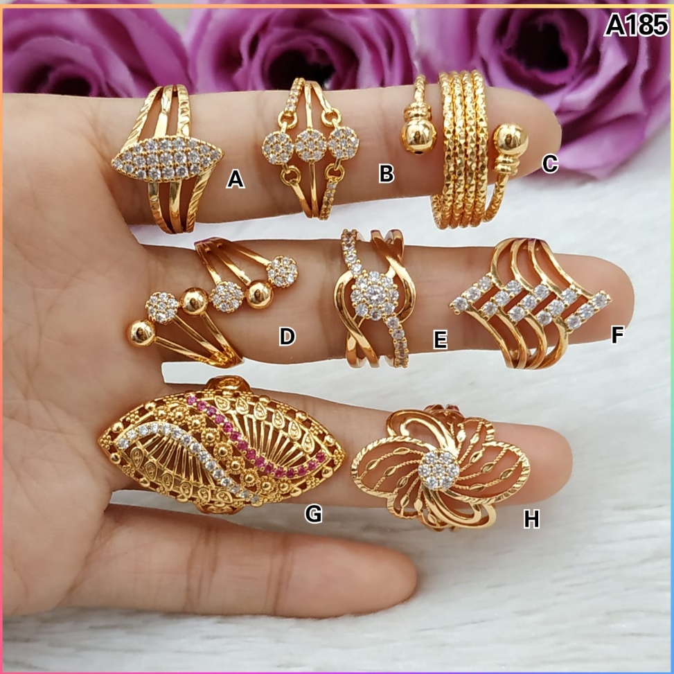 Grosiranz6Z0l Cincin xuping cincin dewasa model dubai terbaru perhiasan lapis emas A185