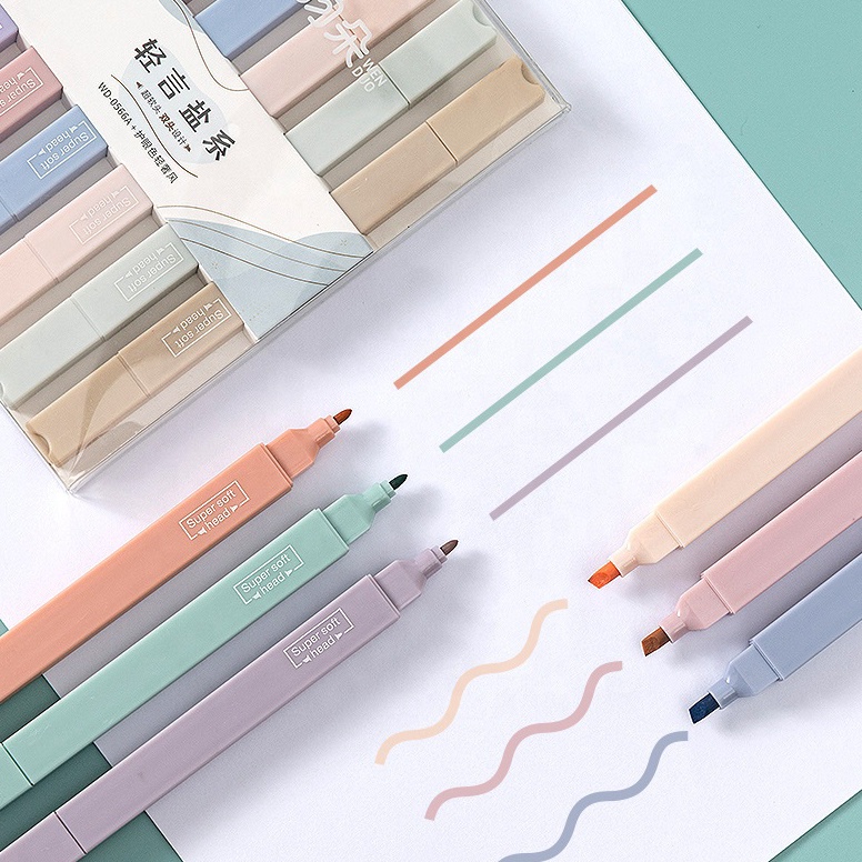 

Murah KYUKA Highlighter Pen set Marker 2 in 1 pastel untuk alat tulis kantor sekolah / set dan satuan 97Y