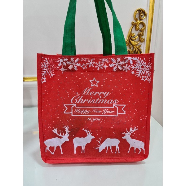 

(Per 10Pc) Goodie Bag Tas Kain Spunbond Natal / Chtistmas