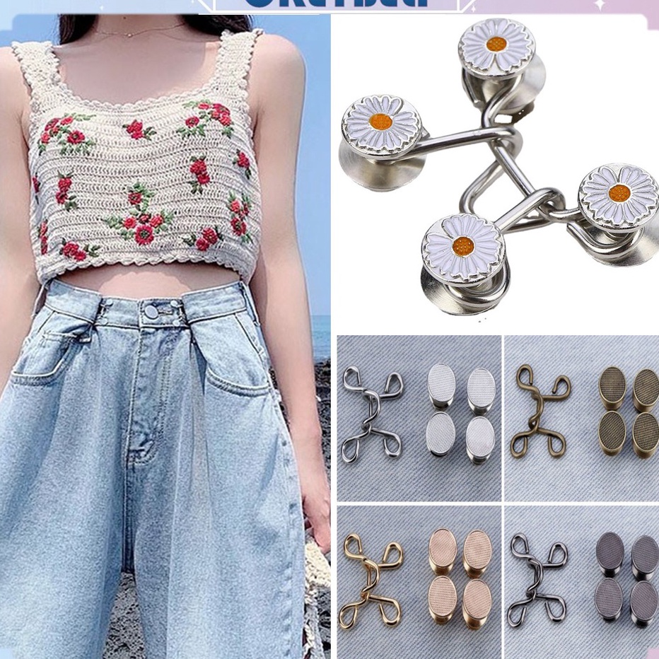 ⚡️Best Seller⚡️ - •OKEY BELI•KMP537 Kancing Kait Gesper Denim Jeans Logam Pinggang Simple Adjustable