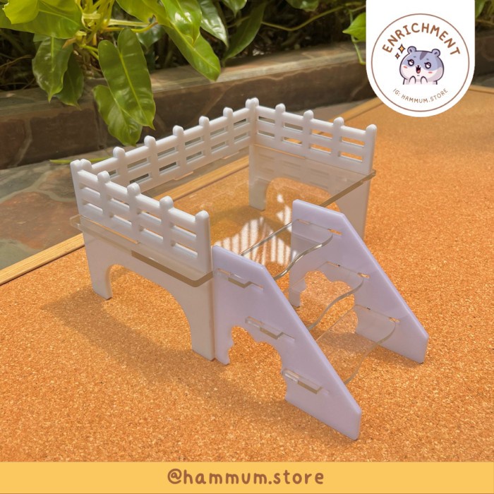 Platform Hamster Akrilik Meja Hamster Tempat Makan Hamster