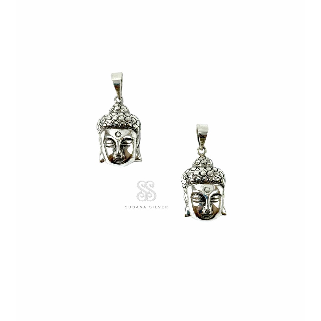 Liontin Budha Perak Silver 925 Aksesoris Kalung Handmade Bali