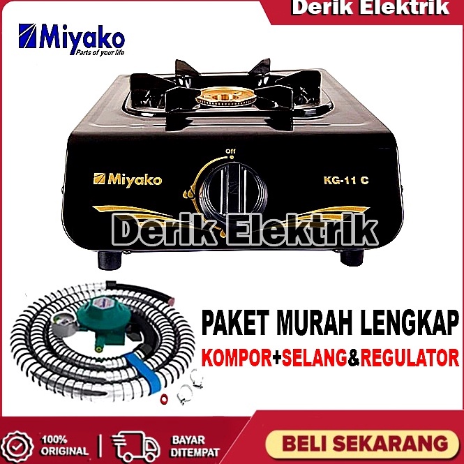｀0Ic Kompor Gas 1 Tungku Murah Miyako KG 11 C / Kompor 1 Tungku / Kompor Satu Tungku / Kompor Murah 