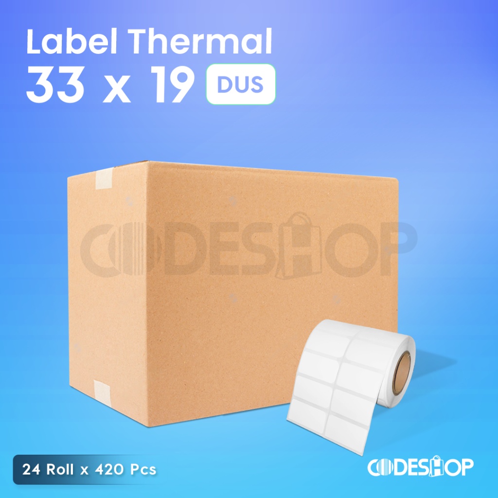 

1 Dus 24 Roll SC.33x19 Direct Thermal 33x19mm 420 Pcs